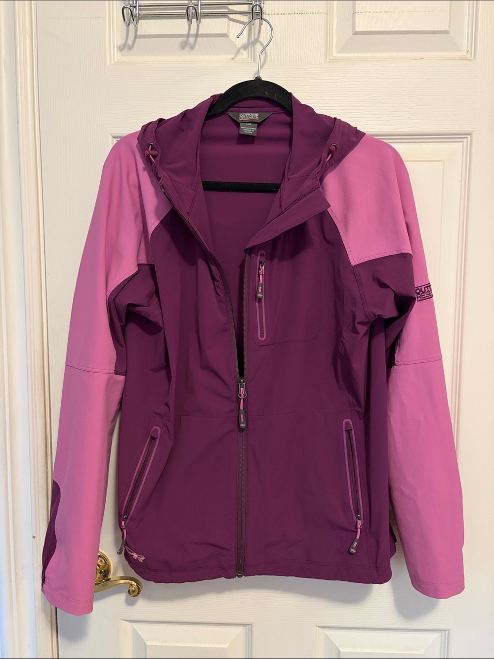 Outdoor‎ Research Womens Ferrosi Hoodie Softshell Jacket Size L Full Zip Hiking